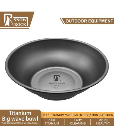 Snow Rock 500ml Titanium Camping Bowl - Lightweight Portable Tableware for Camping, Hiking, and Backpacking - Buy Online on GoSupps.com