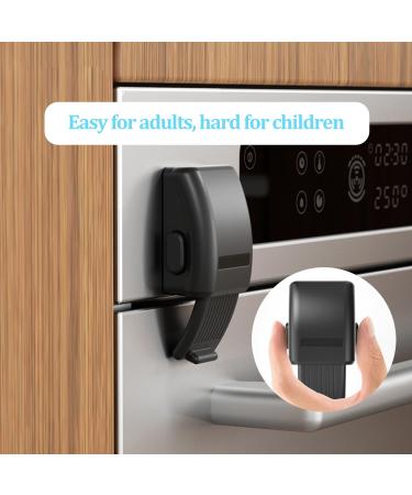 Tenmetre Child-Proof Oven Door Lock - Heat-Resistant No Drilling Safety Lock for Toddlers & Babies - Black - Buy Online on GoSupps.com
