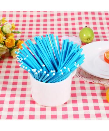  Haofy 100 Pcs Multicolor Paper Lollipop Sticks for Cupcakes Candy Jellies and Chocolates Blue - Buy Online on GoSupps.com