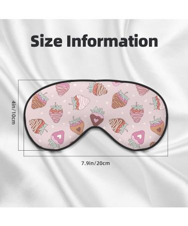Strawberry Cake Print Sleep Eye Mask - Soft Blindfold for Travel & Night Sleeping with Elastic Strap - Buy Online on GoSupps.com