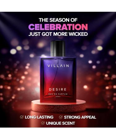 VLLN Desire Eau De Parfum Perfume for men 100ml with Vanilla Amber and Patchouli | Premium Long Lasting Perfume For Men | Strong Premium Perfume for men| Long Lasting EDP Fragrance Scent 100 Ml - Buy Online on GoSupps.com