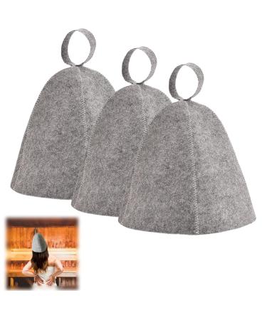 Hjydgj Filzhut sauna cap sauna hat felt hat saunahut felt sauna hat hat hats felt hat sauna cap felting cap sauna cap sauna accessories headgear for women men head protection (gray) (gray)