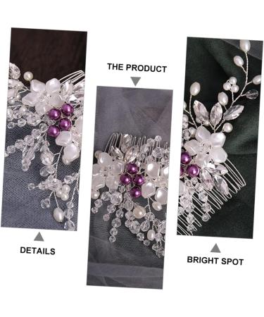 Amosfun 1pc Braided Flower Comb Hair Accessory for Women Pearl Tiara Bridesmaid Hair Accessories Flower Hair Comb Hair Barrettes for Women Bridal Hair Comb Handmade Wedding Hair Comb White - Buy Online on GoSupps.com
