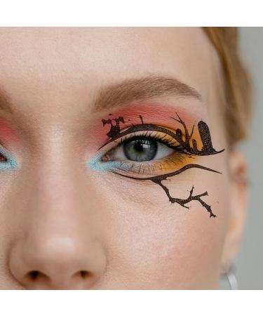 Hemoton 4 Pairs Halloween Eyeliner Stickers Eyeshadow Decor Halloween Makeup Tools Eyeliner Decals - Buy Online on GoSupps.com