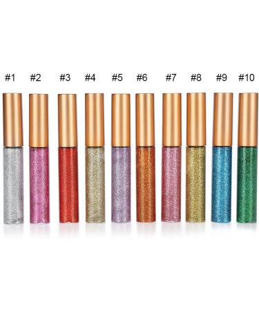 10 Colors Glitter Diamond Liquid Shining Metallic Eye Liquid Glitter - Buy Online on GoSupps.com