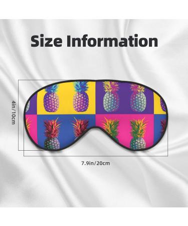 Colorful Pineapple Pattern Soft Sleep Eye Mask | Breathable Eye Patch for Women | Ideal for Travel & Relaxation - Buy Online on GoSupps.com