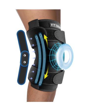 Hinged Knee Brace for Meniscus Tear: Upgraded Support for Knee Pain w/Dual Metal Hinges & Side Stabilizers Adjustable for Plus Size Big Men and Women w/Torn ACL MCL PCL Sprain Large XL XXL 3XL 4XL Plus Size L Fits for XL/2XL/3XL/4XL