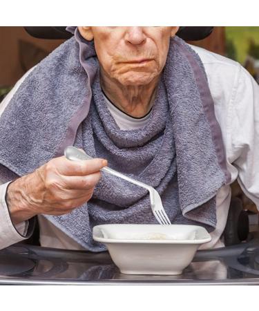 Parkinson's Utensils Set - Adaptive Stainless Steel Spoon & Fork for Disabled Elderly - Easy Grip Self-Feeding Utensils (Right Handed) - Buy Online on GoSupps.com