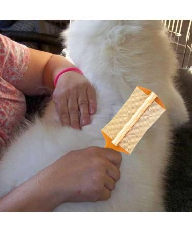 Pet Comb for Cats - Double-Sided Dog Grooming Comb Kitten Flea Comb - Hangable Cat Grooming Comb Pet Grooming Comb for Home Pet Shops Yellow - Buy Online on GoSupps.com