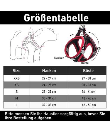 Uvtqssp Dog Harness for Small Dogs - Padded Leash & Puppy Dishes - Black & Red Dog Harness Set - Buy Online on GoSupps.com