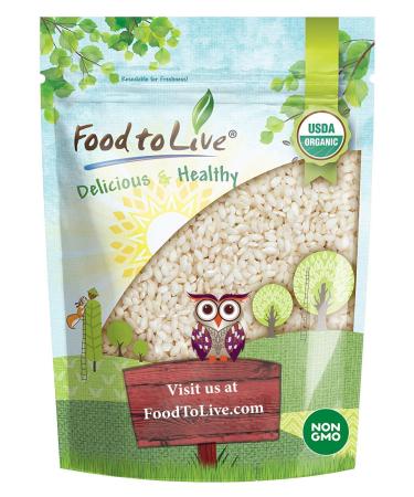 Organic Arborio Rice, 4 Pounds  Non-GMO, Short-Grain White Rice Variety, Superfino, Vegan, Kosher, Bulk. Creamy Texture. Good Source of Protein. Product of Italy. Perfect for Risotto. 4 Pound (Pack of 1)