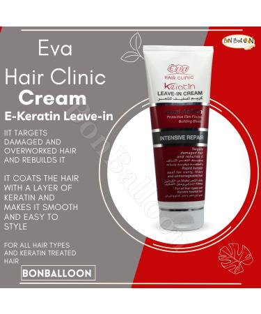 Eva Hair Keratin Leave-In Cream 6.76 oz - Nourishes & Strengthens Damaged Hair - Buy Online on GoSupps.com