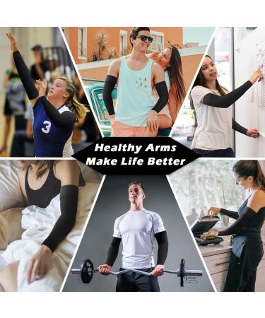 Ailaka Medical Compression Arm Sleeves - 20-30 mmHg Support for Lymphedema, Pain, Swelling - XX-Large, Black (1 Pair) - Buy Online on GoSupps.com