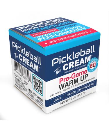 PRE-Game Warm UP SPF 60 Joint & Muscle Therapy Cream Grip Strength Pickleball Paddle Control Accurate Ball Shots Joints Muscles Metabolism Oxygen Pain Prevention Maximum Performance