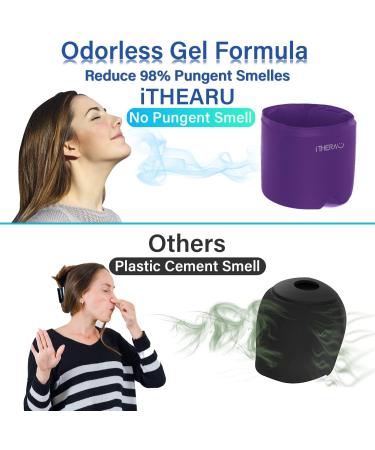 Itherau Migraine Mask | Adjustable 360 Headache Relief Cap | Cold Warm Compress Gel for Sinus & Eye Swelling - Purple - Buy Online on GoSupps.com