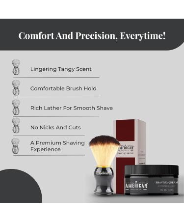 Citrowood Shaving Cream for Men with Brush - 8 oz | Made in USA | Non-GMO & Cruelty-Free | Easy Application & Quality Ingredients - Buy Online on GoSupps.com