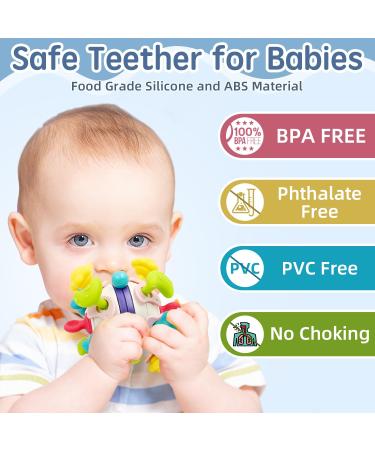Montessori Baby Tooth Relief Toys | Rattling Ball for Infants 0-18 Months | Best Gift for 1-Year-Old Girls - Buy Online on GoSupps.com