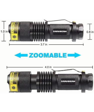 Darkbeam UV Flashlight 395nm - Portable Black Light Detector for Pet Stains & Dog Urine | Mini LED Flashlight | 1 Pack - Buy Online on GoSupps.com