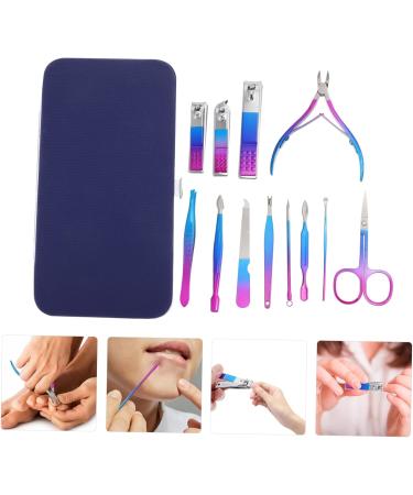 Ipetboom 1 Set Nail Set Eyebrow Remover Pedicure Care Tools Eyebrow Clip Nail Tools Nails Kits Cuticle Pusher Kit Travel Manicure Kit Fingernail Nursing Stainless Steel Pu Leather Suite - Buy Online on GoSupps.com