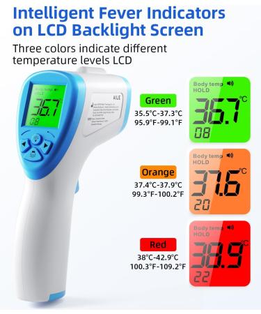 AILE Digital Thermometer for Adults & Babies - Infrared No Touch Medical Thermometer for Newborns, Ear & Forehead Temperature Gun - Buy Online on GoSupps.com