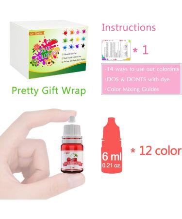 12 Color Bath Bomb Soap Dye - Skin Safe Food Grade Coloring for Soap Making - Natural Liquid Colorant for DIY Supplies Kit - Crafts & Slime - Instructions Included - Buy Online on GoSupps.com