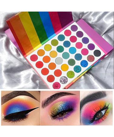Makeup Palettes 35 Colors Eye Shadow Palette - Matte and Shimmers Makeup Palette Blendable Waterproof Eye Shadow No Flaking Little Fall - Buy Online on GoSupps.com