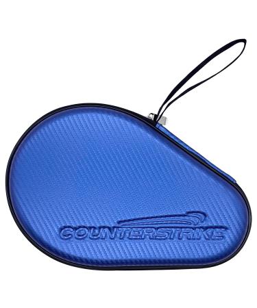 Ping Pong Paddle Case | Table Tennis Paddle Hard Case | Table Tennis Racket Case | Hard Shell | Water Resistant Blue Matte Fiber