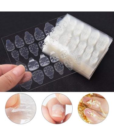 Double-Sided Adhesive Nail Stickers - Transparent Flexible Glue for Manicure - 10 Sheets - Buy Online on GoSupps.com