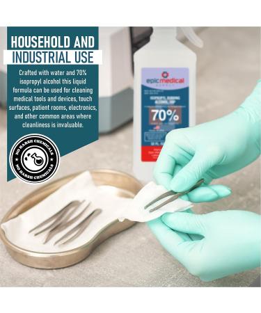 Isopropyl Rubbing Alcohol 70% USP 32 oz Bottle - First Aid Antiseptic for Wounds - Epic Medical Supply - Buy Online on GoSupps.com