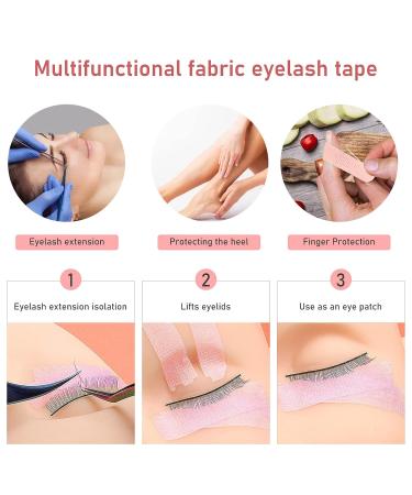 Sibba 6 Roll Eyelash Tape for Extension - Breathable Micropores Fabric for Under Eye Bands - Pink Lash Extension Tools - Buy Online on GoSupps.com