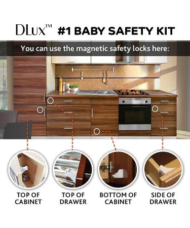 21 Magnetic Cabinet Locks 3 Keys  Child Safety 61-Piece Kit  Magnet Locks with New Upgraded Adhesive  Easy Installation  No-Drill Baby Proofing Locks to Childproof Cabinets & Drawers 21 Locks + 3 Keys 61.0 - Buy Online on GoSupps.com