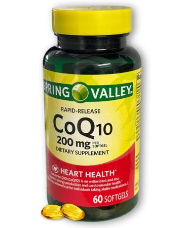Coq10 200mg- Rapid Release 60 softgels (Pack of 1) Boxed by Fusion Shop Store - Buy Online on GoSupps.com