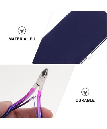 FRCOLOR 1 Set Nail Set Travel Nail Clippers Pedicure Tools Stainless Steel Set Eyebrow Remover Dead Skin Push Pedicure Care Tools Pu Leather Colorful Manicure Trimmer Set Nail Trimmer Flat - Buy Online on GoSupps.com