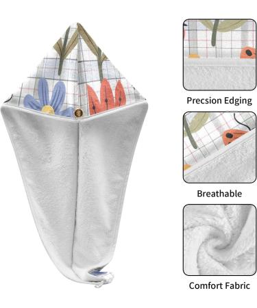 Super Absorbent Flower Hair Towels - 2 Pack Quick Dry Turbans for Women & Girls - Buy Online on GoSupps.com