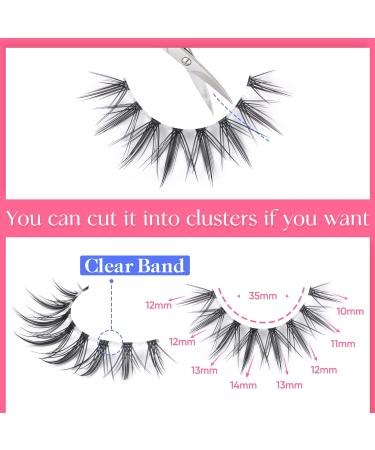Manga Cat Eye False Eyelashes - Natural Look Wispy Lashes - Asian Korean Cosplay Faux Mink - 6 Pairs - Buy Online on GoSupps.com