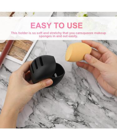 SAVITA Makeup Sponge Holder Breathable Beauty Blender Holder Silicone Beauty Blender Cover Beauty Blender Holder Travel for Traveling Make-up Face Sponges Container (Black) - Buy Online on GoSupps.com
