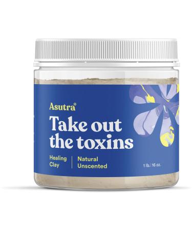 Asutra Take Out The Toxins Healing Clay Natural Unscented 1 lb (16 oz)