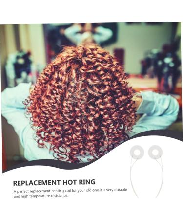 Mikinona 2pcs Ceramic Heating Plates Hot Ring for Hair Dressing Hair Curling Wand Hairdressing Appliance Ceramic Coil Coils Appliance Repair Ceramic Coil Tool Plastic Electro-Thermal White - Buy Online on GoSupps.com