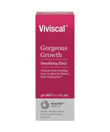 Viviscal Gorgeous Growth Densifying Leave-in Elixir for Thicker Fuller Hair Ana:Tel Proprietary Complex with Keratin Biotin Zinc 1.7 Ounce