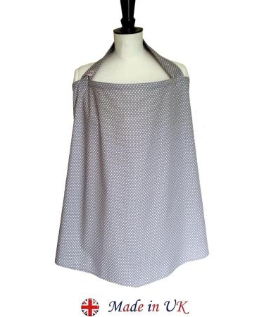 BebeChic.UK Oeko-Tex Certified 100% Cotton Breastfeeding Cover Boned Nursing Top - Silver Grey/White Dot - Buy Online on GoSupps.com