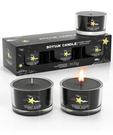Candles Gifts for Women | Scented Candles Gift Set for Anxiety | 3 Scented Sleep Candles | Relaxation Gifts for Women/Men (Starry Night) Black - Buy Online on GoSupps.com