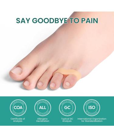 Welnove Tailor's Bunion Corrector Pads - 8 Pack Pinky Toe Protector & Gel Cushion for Foot Pain Relief | Overlapping Toe Separator for Men & Women - Beige Sport Spacers - Buy Online on GoSupps.com
