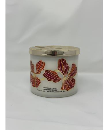 Sweet Red Mango 3 Wick Candle 14.5 oz / 411 g Made with Natural Essential Oil