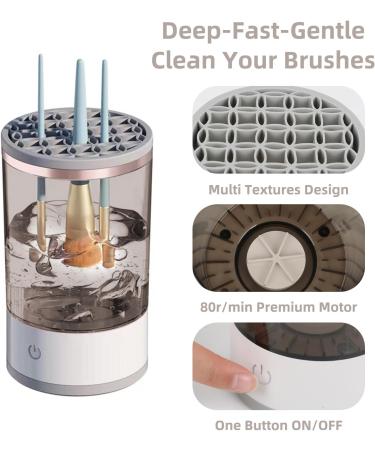 Makeup Brush Cleaner Electric Brush Cleaning Device Dryer 7000RPM USB Fast Electric Automatic Brush Cleaner Clean Multiple Makeup Brushes at the Same Time - Buy Online on GoSupps.com