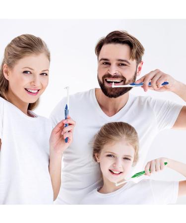 Buy WLLHYF 4 Pcs Tuft Toothbrush Set - Soft End-Tufted Brushes for Interdental Cleaning (2 Blue + 2 Green) - Ideal for Orthodontics & Detail Care - International Shipping Available - Buy Online on GoSupps.com