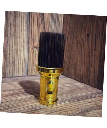Minkissy Retractable Hairdressing Brush & Shaving Brush - Dual Use Body & Face Powder Brush for Men - Golden 13.5x6 cm - Buy Online on GoSupps.com