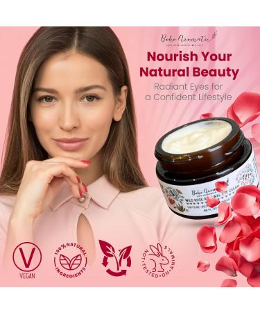 Wild Rose Renewal Eye Cream | Natural Under Eye Cream for Dark Circles & Fine Lines | Green Beauty Skin Care .55 FL OZ - Buy Online on GoSupps.com