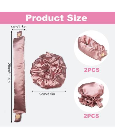 2 Pack Overnight Blowout Bun Bons Satin Heatless Curling Set for Long & Medium Hair Heatless Curlers Bun for Girls Women Sleeping Styling Hairdressing DIY Curlers Hair Tools (Pink) - Buy Online on GoSupps.com