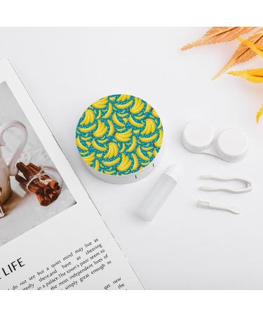 Banana Cute Contact Lens Case | Portable Travel Kit with Mirror | Round Storage Box for Daily Outdoor Use - Buy Online on GoSupps.com