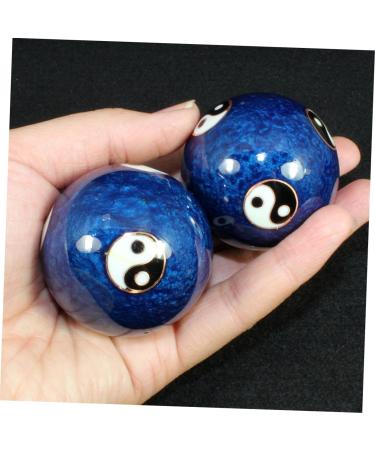 Beavorty Hand Massage Baoding Balls - Stress Relief & Fitness | Ceramic Blue 2pcs Set for Hand Training - Buy Online on GoSupps.com